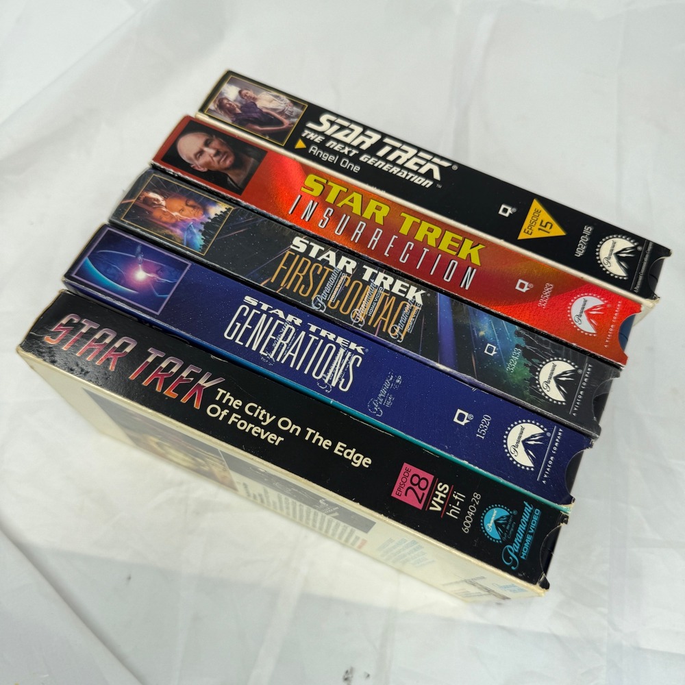 Star Trek VHS Lot Generations First Contact Insurrection Angel One City Edge